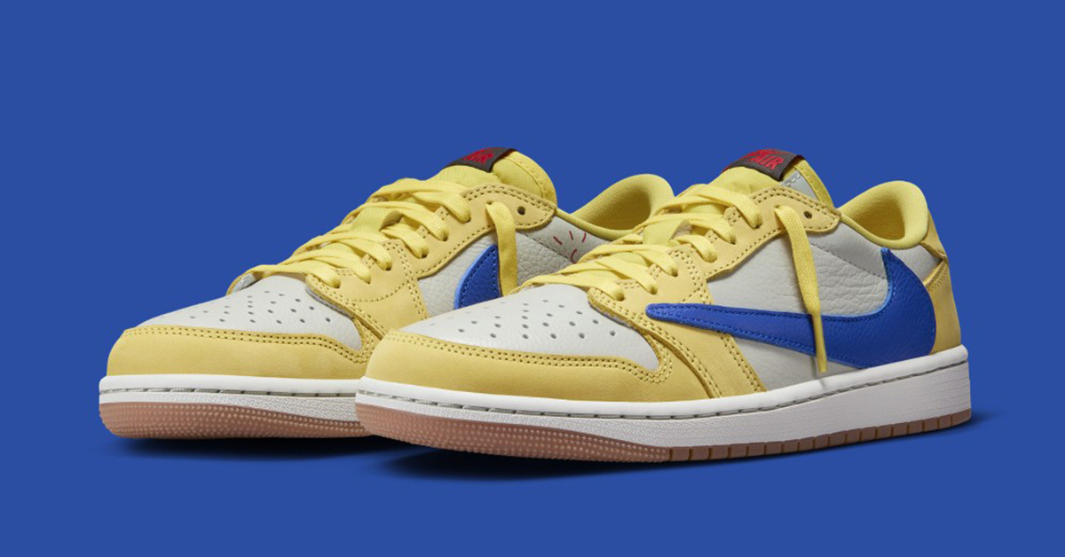 Travis Scott Air Jordan 1 Canary イエローブルー Nike Air Jordan 1 Low Travis Scott Canary Yellow Blue Size